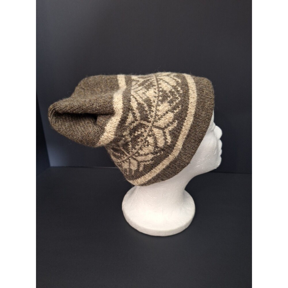 Vtg Eddie Bauer Wool Blend Beanie Hat One Size Gorpcore Winter Made In USA 90's